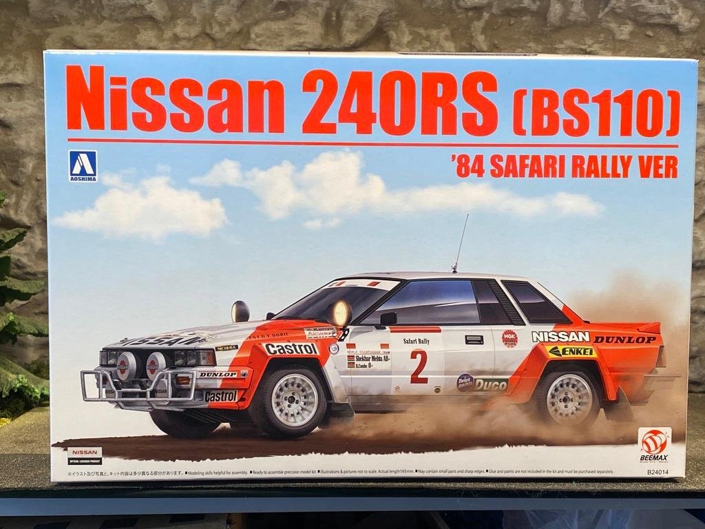 Skala 1/24 Nissan 240RS (BS110) 84' Safari Rally Ver. fr BEEMAX