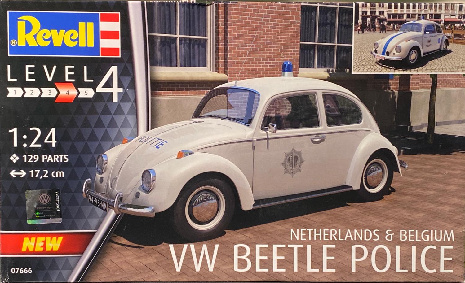 Skala 1/24 Volkswagen Beetle Typ 1 Bubbla Belgiska & Nederländska polisen REVELL
