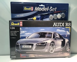 Audi R8 Model-set m pensel, färg & lim i skala 1/24 fr Revell