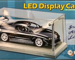 Skala 1/18 STORSÄLJARE! Display Case med LED belysning för modellbilar, Silver