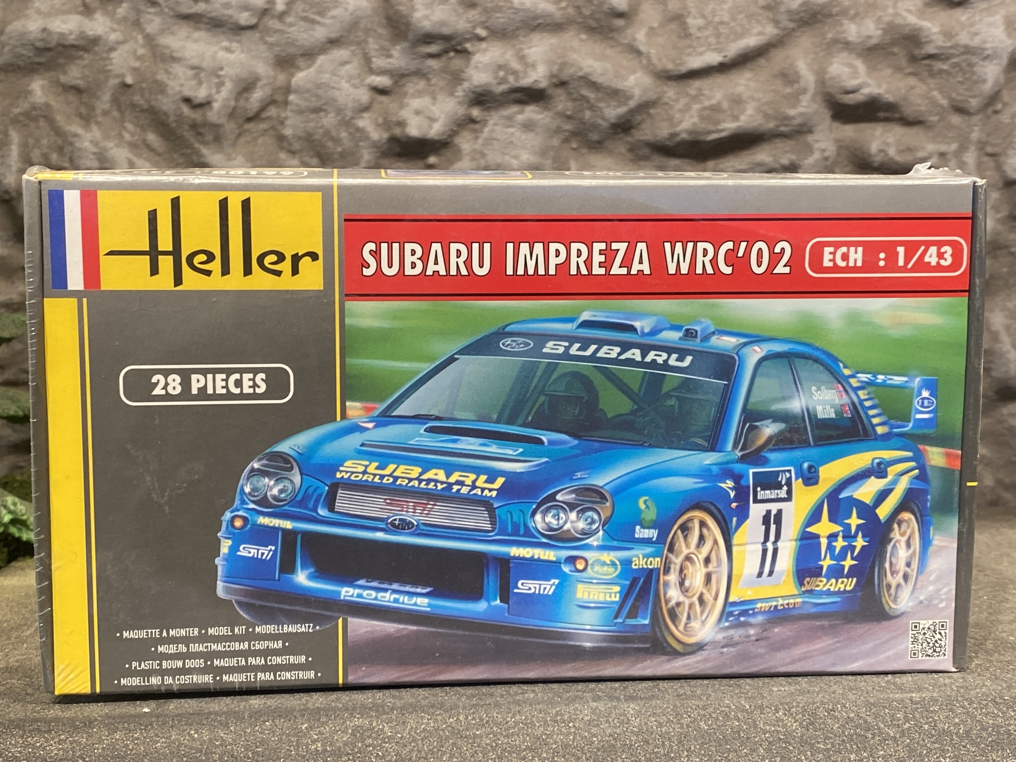 Skala 1/43, Subaru Impreza WRC -02'  Byggmodell fr Heller