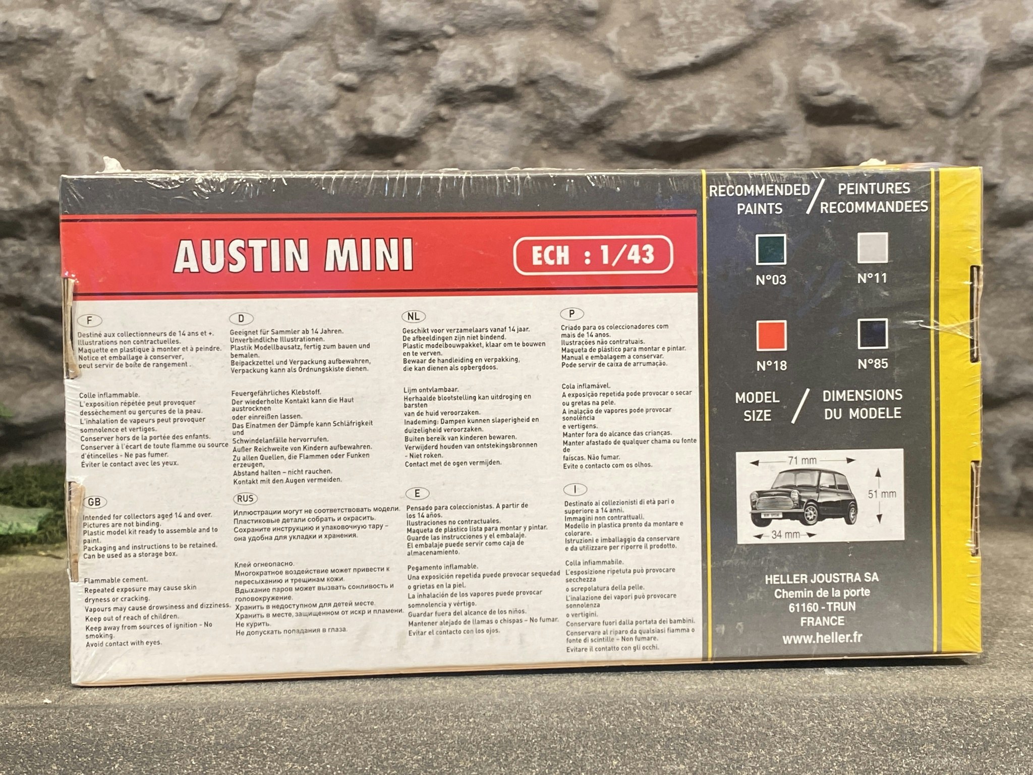 Skala 1/43, Austin Mini Byggmodell fr Heller