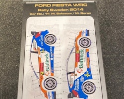 Skala 1/24, Dekalset till Ford Fiesta WRC Rally Sweden 2014 fr MF-Zone