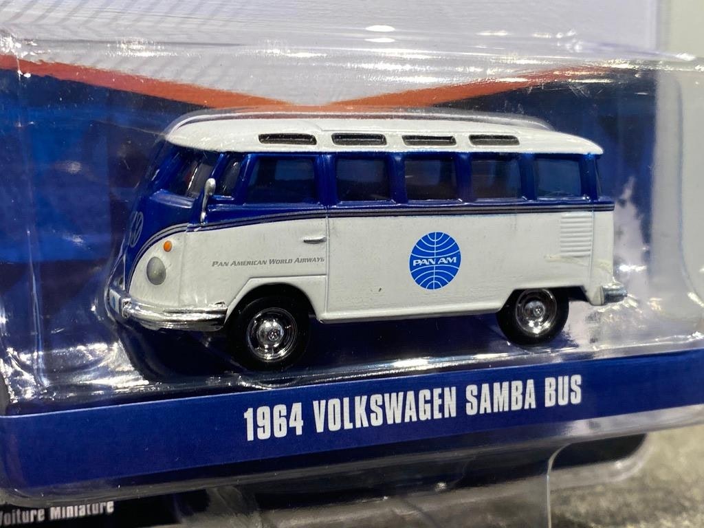 Skala 1/64 Volkswagen T1 64' "Samba Bus" - "PAN AM" Club V-DUB fr Greenlight
