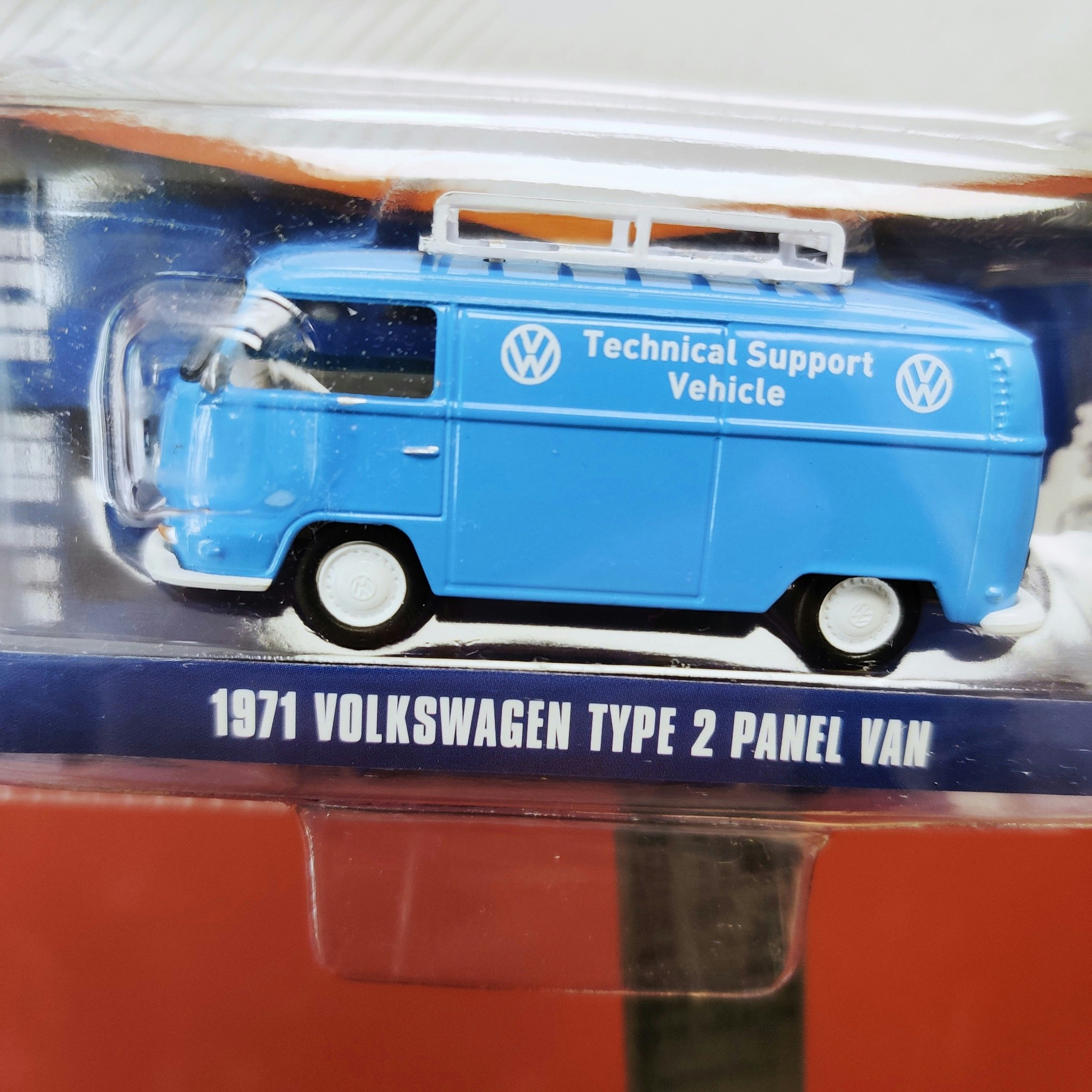 Skala 1/64 Volkswagen Typ2 T2 Panel Van 71' "Tech Support Vehicle" Club V-DUB f Greenlight