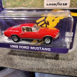 Skala 1/64 - Ford Mustang 1968 Goodyear Wide Boots GT fr Greenlight