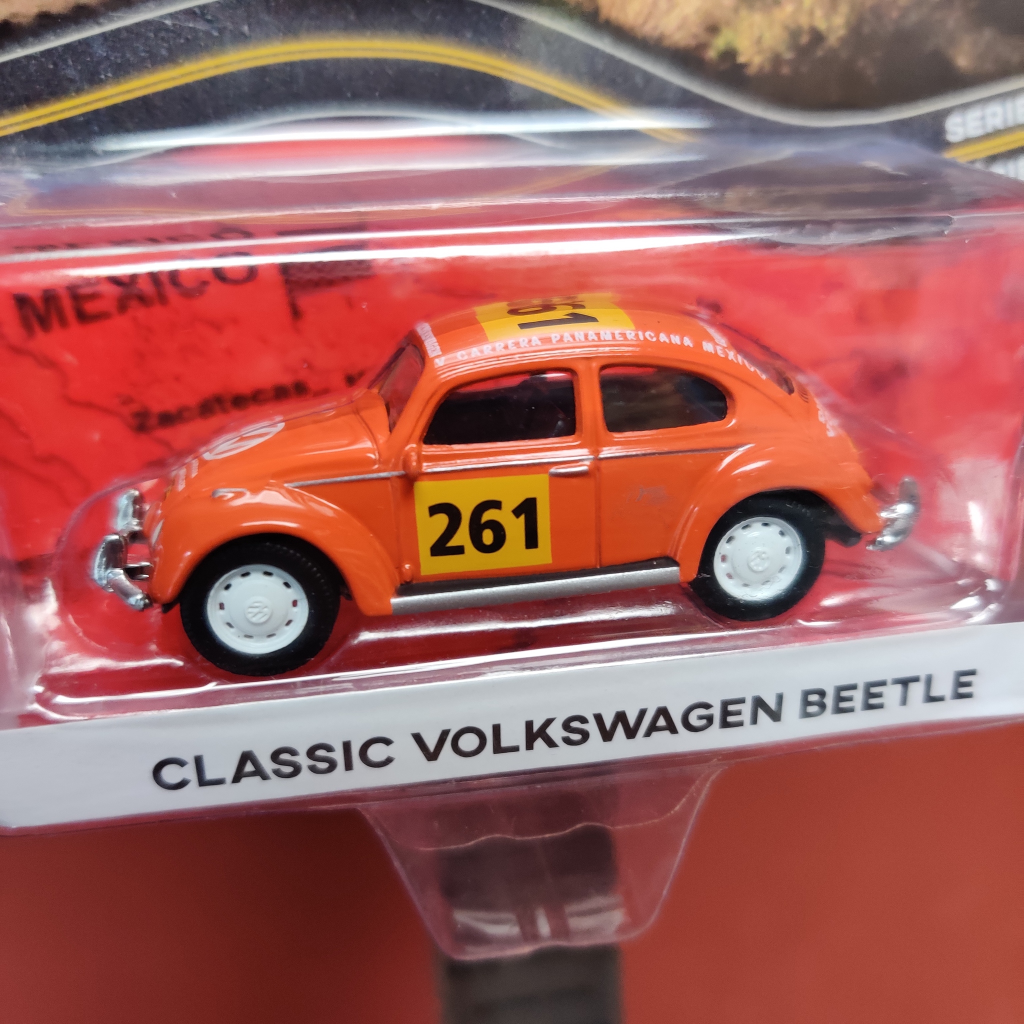 Skala 1/64 Classic Volkswagen Beetle Typ 1 Bubbla Rally Panamericana fr Greenlight