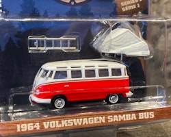 Skala 1/64 Volkswagen Samba Bus Camp'otel tält 1964 fr Greenlight