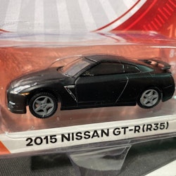 Skala 1/64 Nissan GT-R (R35) 15' svart "Tokyo Torque" från Greenlight