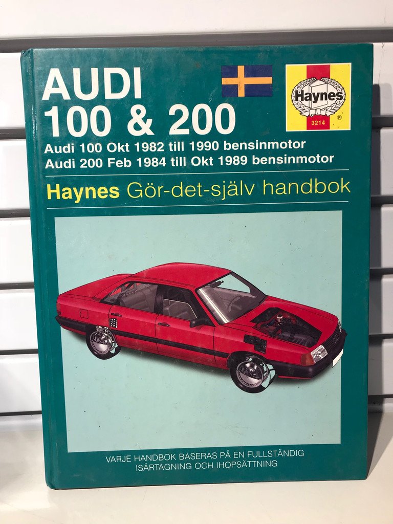 Haynes Reparationshandbok / Instruktionsbok Audi 100 (82-90) & 200 (84-89) Sv