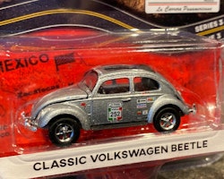 Classic Volkswagen Beetle Typ 1 Bubbla Rally Panamericana i 1/64 från Greenlight