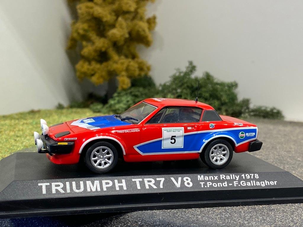 Skala 1/43: Triumph TR7 V8, Manx Rally 1978 fr IXO