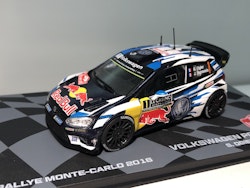 Skala 1/43 Snygg modellbil av Volkswagen Polo R WRC 2016 "Monte Carlo"