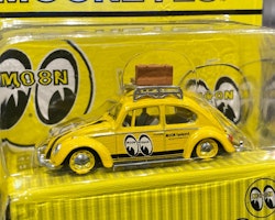 Skala 1/64 Volkswagen Beetle "Mooneyes" m takräcke & väska+Cont f TARMAC Schuco