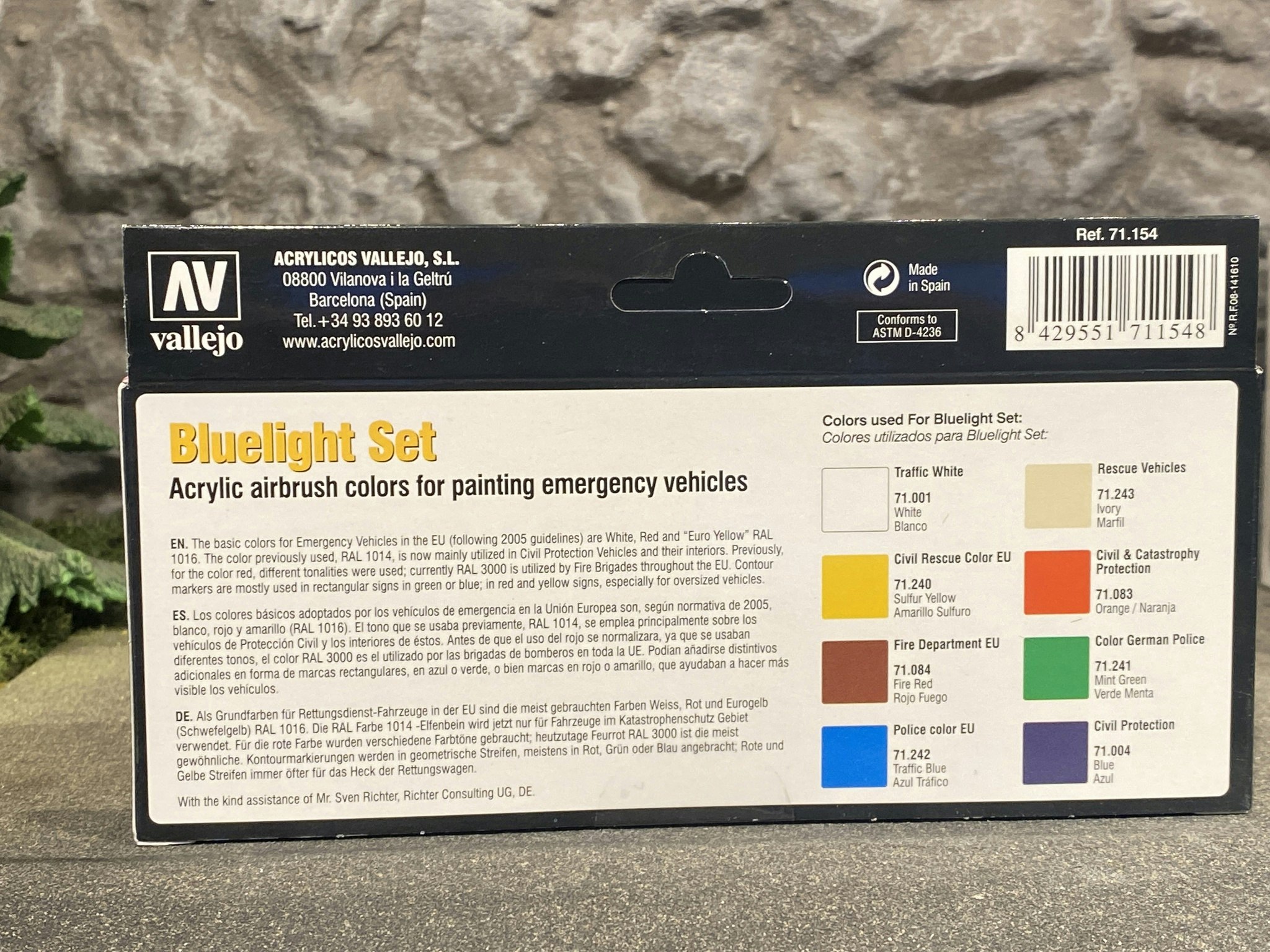 Vallejo Model Air Set, Färg: Bluelight Set, Color Pack 8 flaskor á 17ml, 71154