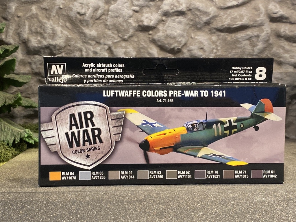 Vallejo Model Air Set, Färg: Luftwaffe Prewar to 1941 Set 8 flaskor á 17ml, 71165