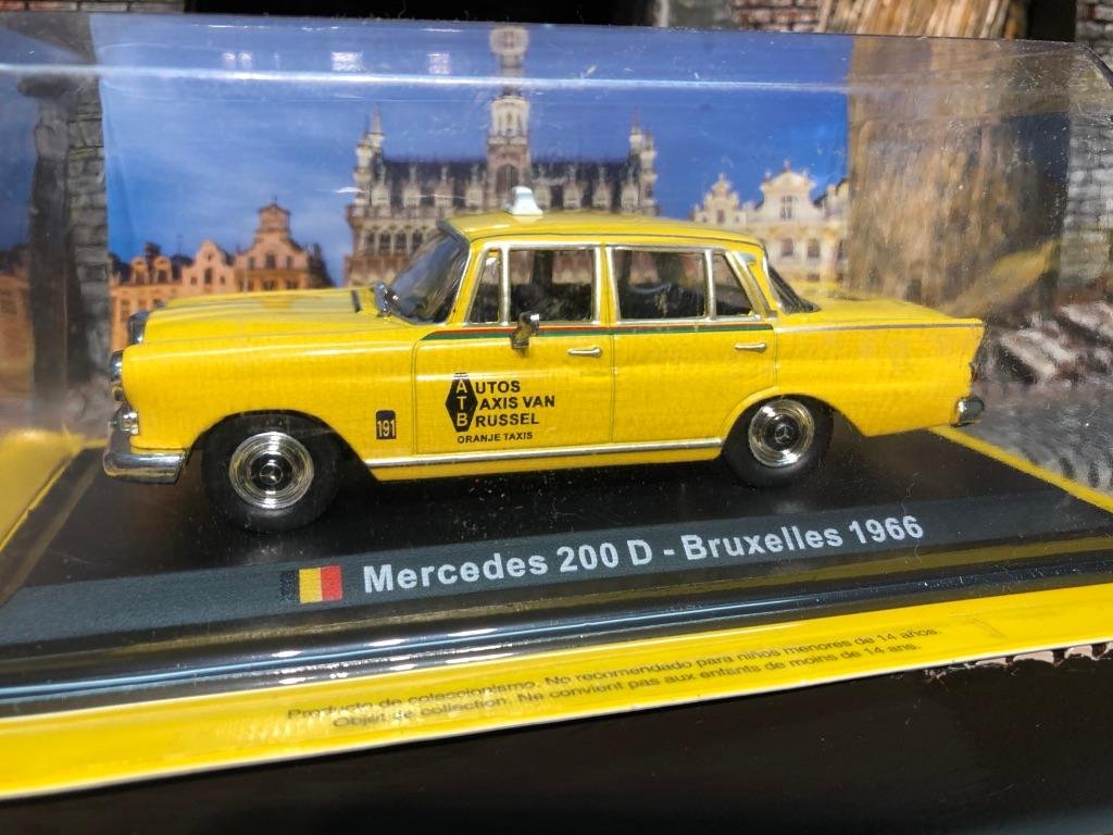 Skala 1/43, Mercedes Benz 200 D- Bruxelles 1966 TAXI
