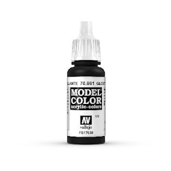 Vallejo Model Color, akrylfärg flaska 17ml: Blank Svart 70861