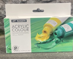 Akrylfärger 8 pack, med 8 tuber á 22ml från Art Rangers