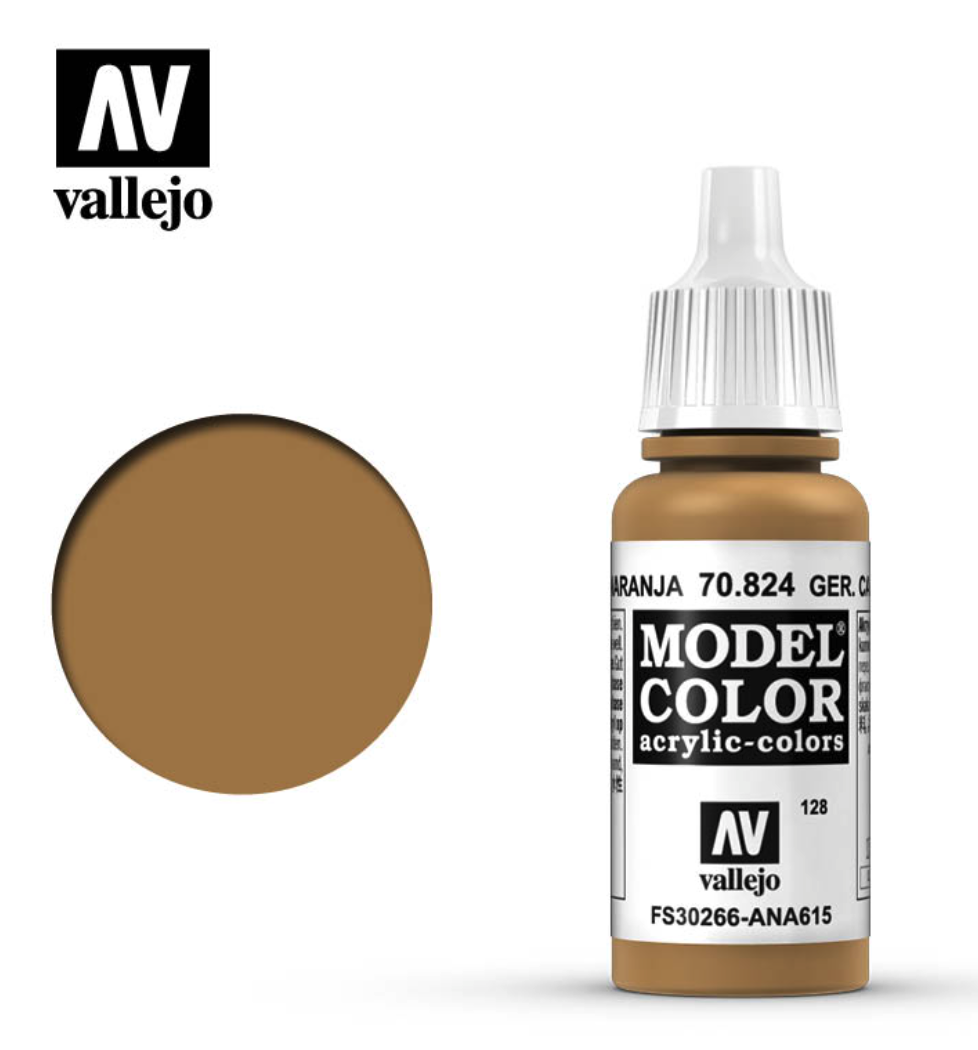 Vallejo Model Color, akrylfärg flaska 17ml: Tysk kamoflage orange ockra 70824