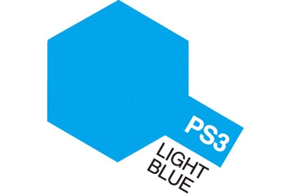 Tamiya Polykarbonatspray - Färg för Lexankarosser: PS-3 Ljusblå