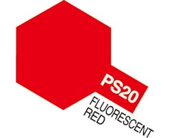 Tamiya Polykarbonatspray - Färg för Lexankarosser: PS-20 Fluorescerande Röd