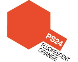 Tamiya Polykarbonatspray - Färg för Lexankarosser: PS-24 Fluorescerande Orange