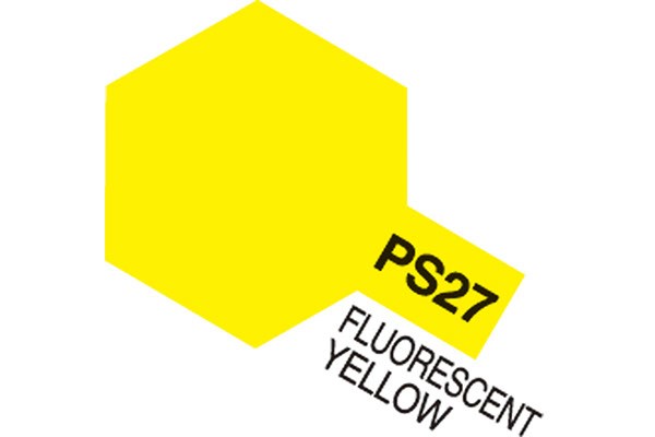 Tamiya Polykarbonatspray - Färg för Lexankarosser: PS-27 Flourecerande Gul