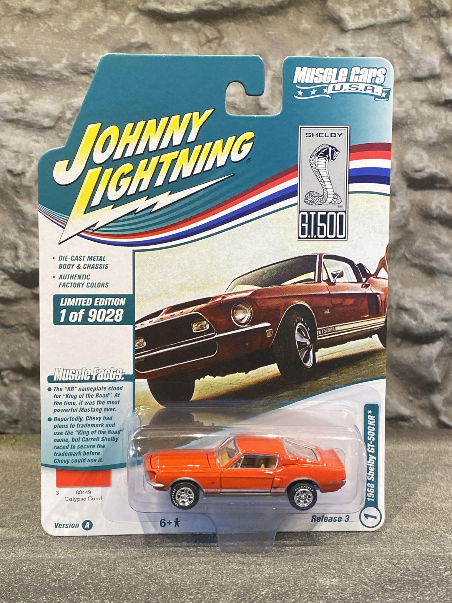 Skala 1/64 - Shelby GT 500KR 68' från Johnny Lightning