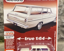 Skala 1/64 Chevy II Nova 400 Wagon 63' fr AUTO WORLD Lim.Ed. Rel.4 Ver A