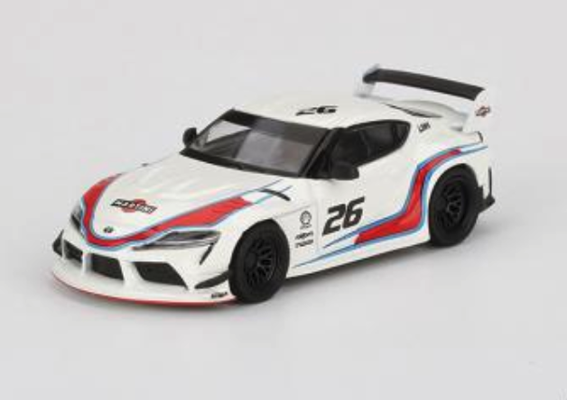 Skala 1/64 - LB★WORKS Toyota GR Supra Martini Racing, från MINI GT