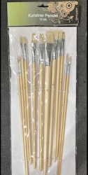 Konstnärs-pensel-set med 12 olika, Storlek av Pensel 1-12 från Artino
