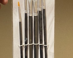 Konstnärs-pensel-set med 6 olika, Syntetiska, Stl Pensel 1,3,5,7,9,11 från Artino