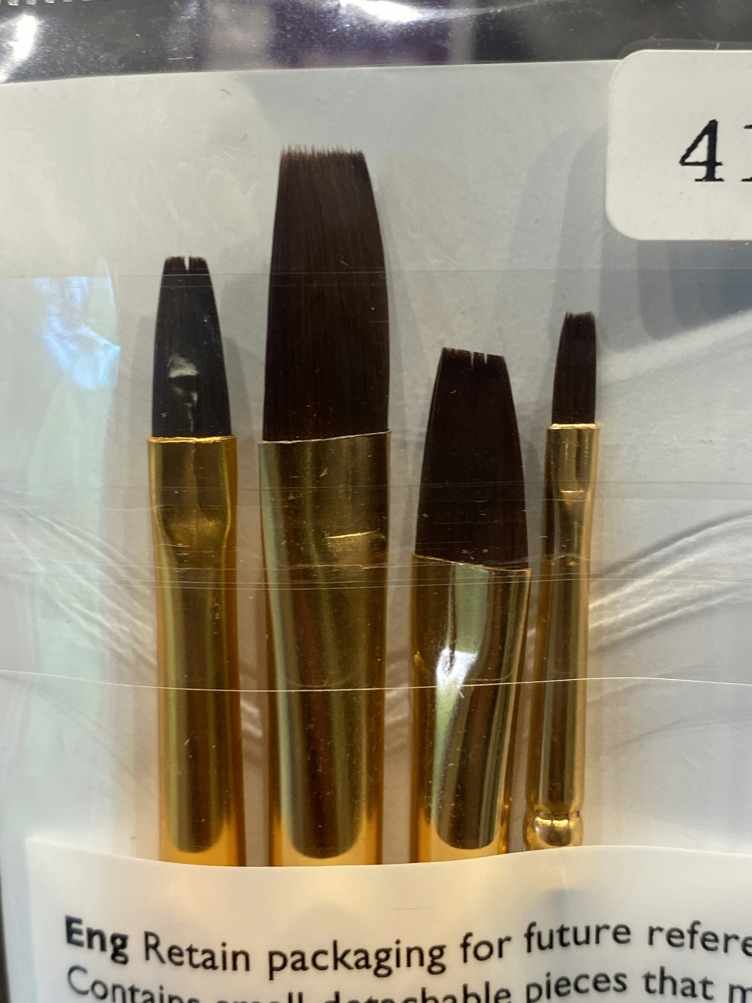 Flat Brushes - Pensel-set med 4 olika, Syntet, Stl Pensel 3, 5, 7, 10 mm från Humbrol
