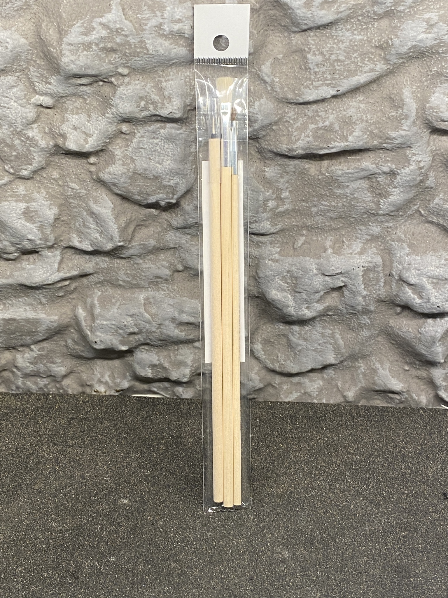 Pensel-set med 3 olika, Modeling Brush Basic Set, 2 platta & 1 fin från Tamiya