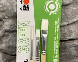 Pensel-set "GREEN" med 3 st, Storlek av Pensel 6, 8 & 12 från Marabu
