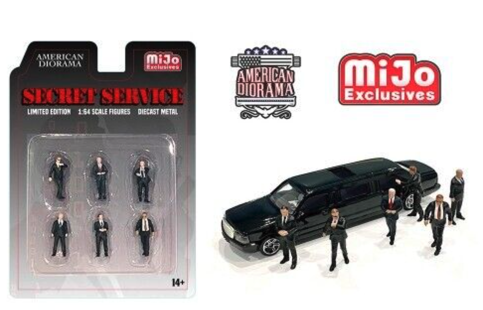 Skala 1/64 Figurer "Secret Service" - 6 figurer  - American Diorama MiJo