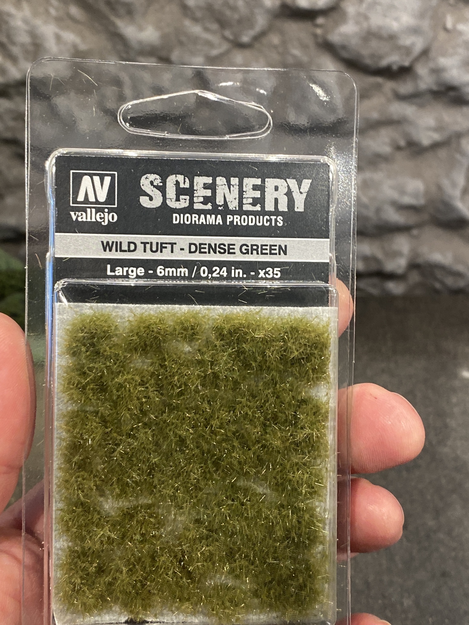 Scenery Diorama Products - Wild Tuft - Dense Green - Large  6 mm SC413 fr Vallejo