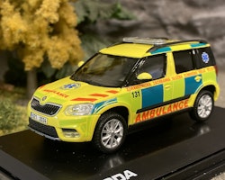 Skala 1/43 Škoda Yeti, Ambulance, Ambulans från Tjeckien, fr Abrex