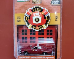 Skala 1/64 Ford Torino 76' "Lombard Illinois Fire Dep. Fire 5901" fr Greenlight