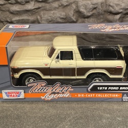 Skala 1/24 Ford Bronco 78', Cremevit & Brun m Svart avtagbar kåpa fr MotorMax