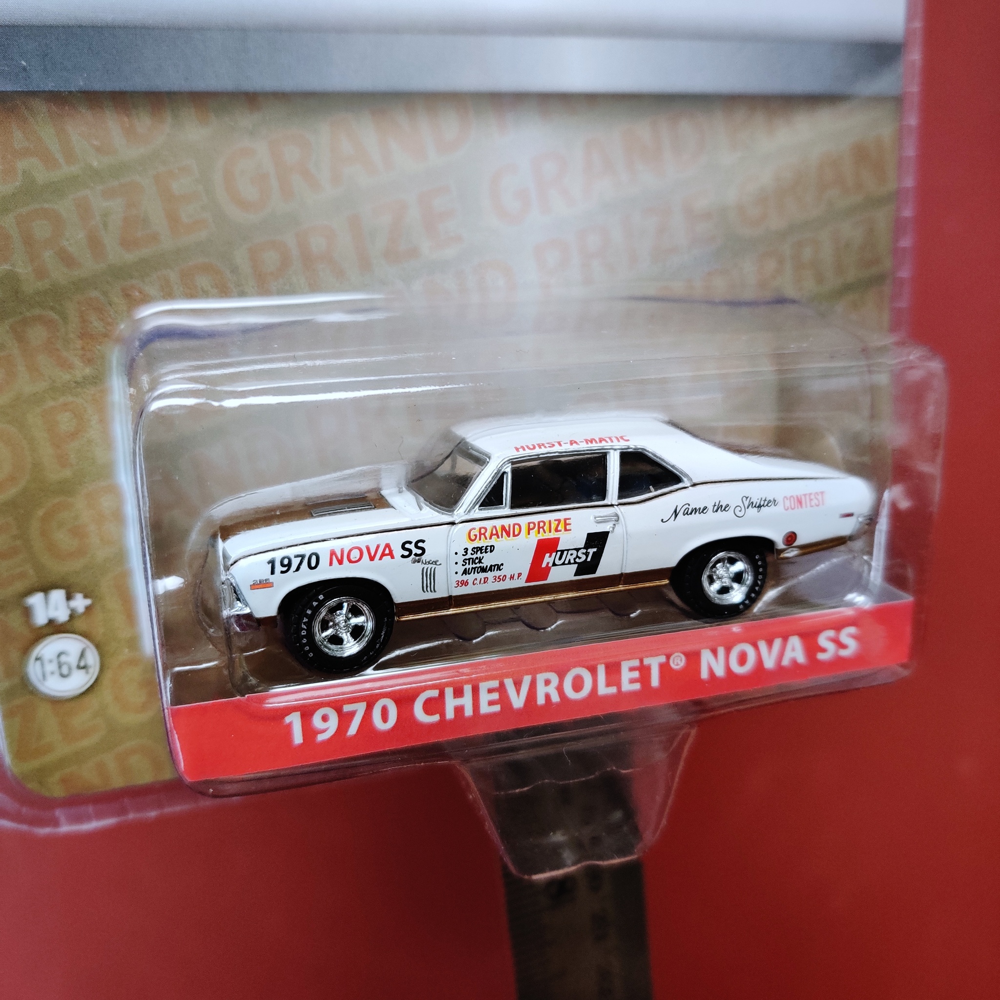Skala 1/64 Chevrolet Nova SS 70' Hurst "Hurst-a-matic" från Greenlight Exclusive
