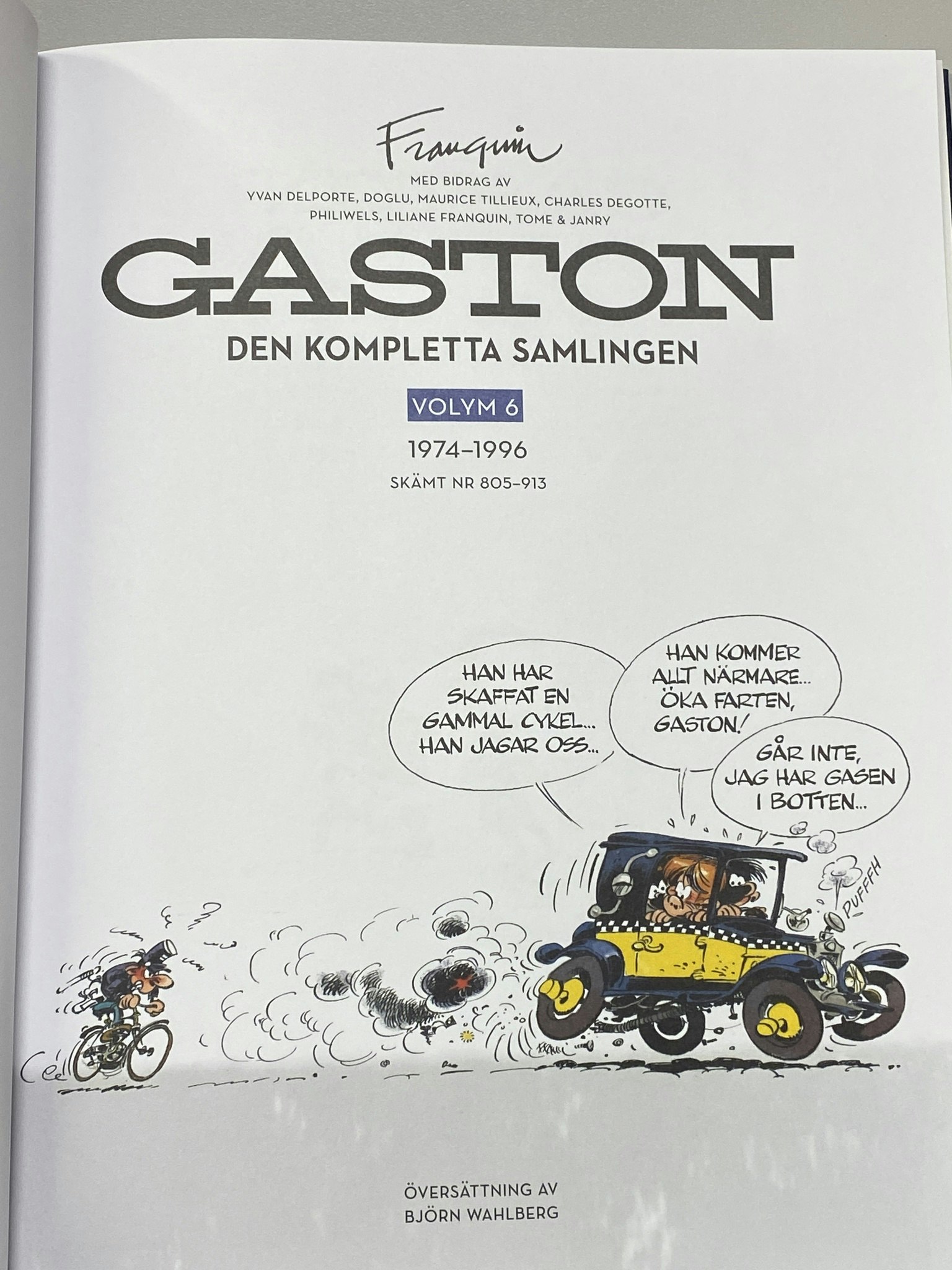 Nyhet! Sista boken i samlingen: GASTON: DEN KOMPLETTA SAMLINGEN 6, 1974-1996