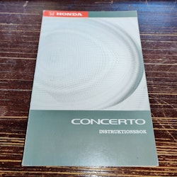 Instruktionsbok - Honda Concerto