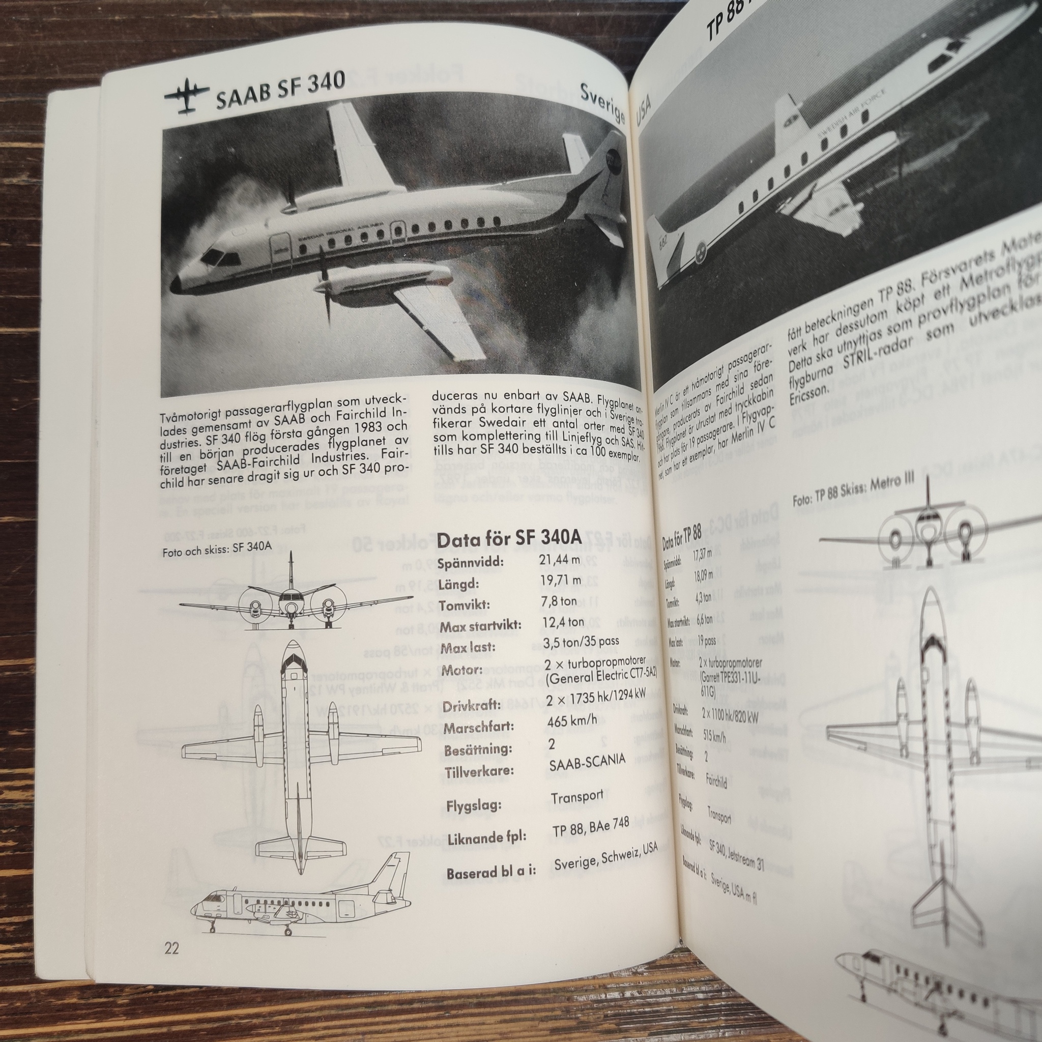 Flygplan KORT  - Tryckt 1987