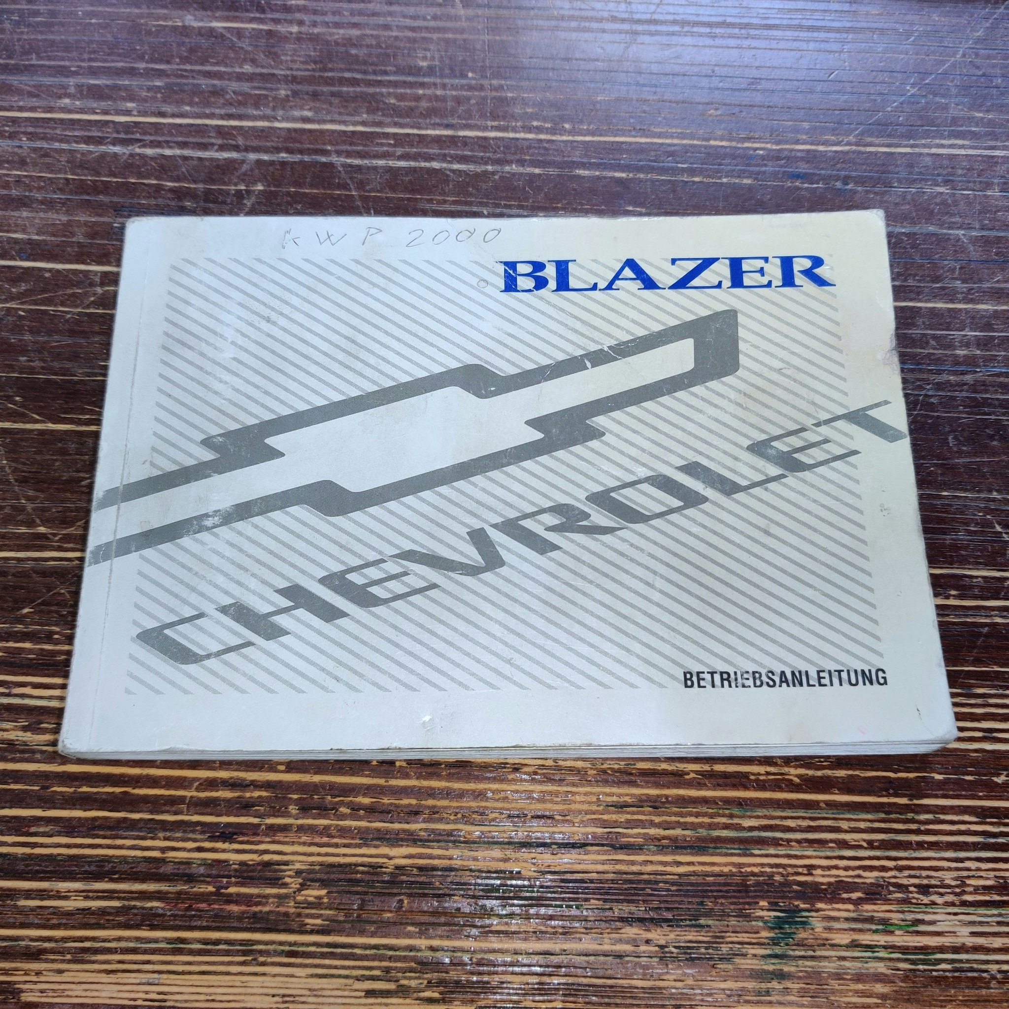 Instruktionsbok - Chevrolet BLAZER Tryckt 1998