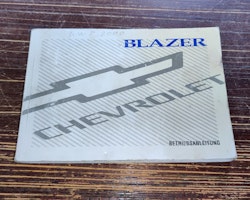 Instruktionsbok - Chevrolet BLAZER Tryckt 1998