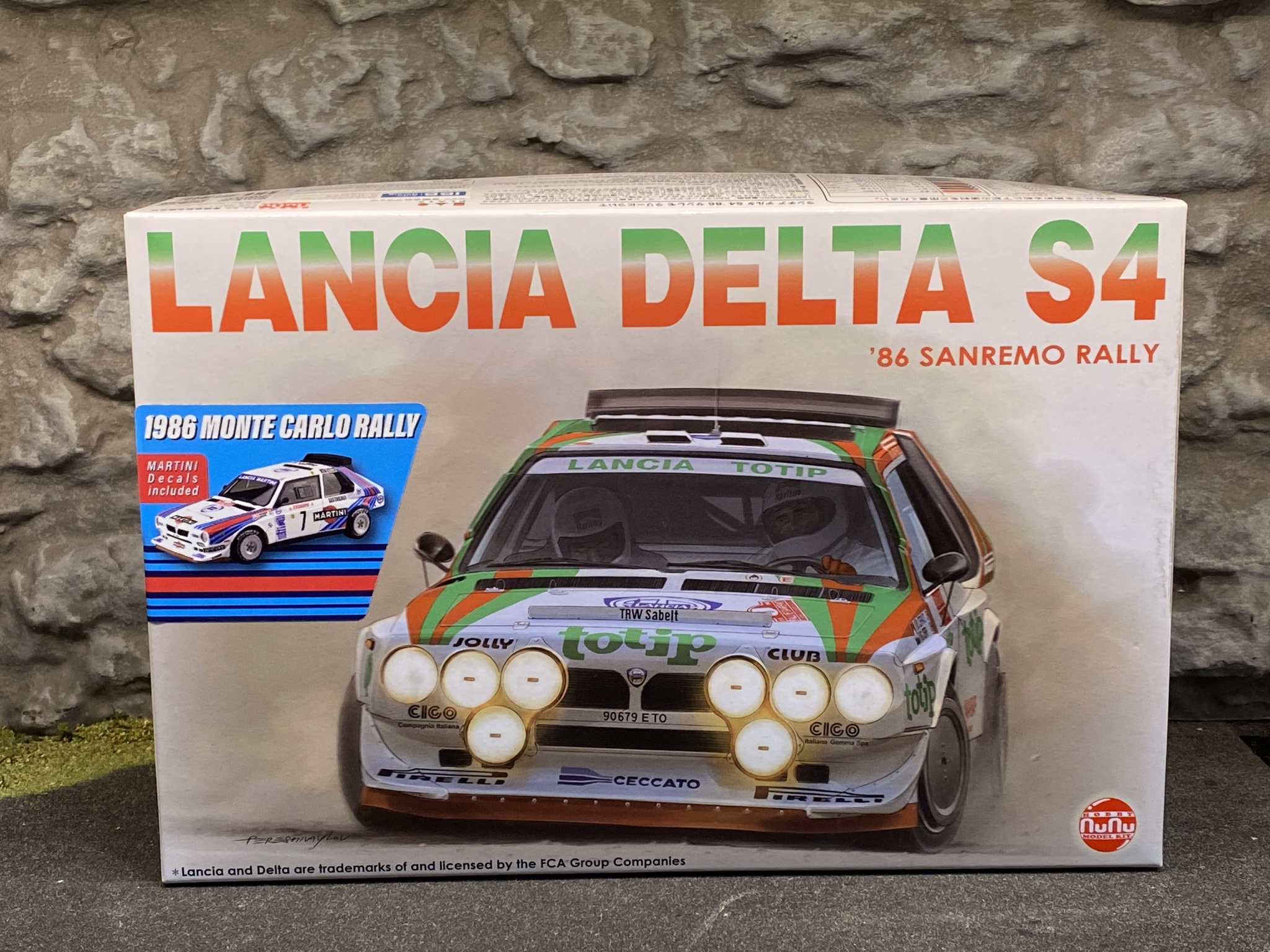 Skala 1/24 Lancia Delta S4 86', Nu med Monte Carlo Dekaler byggmodell fr Nunu