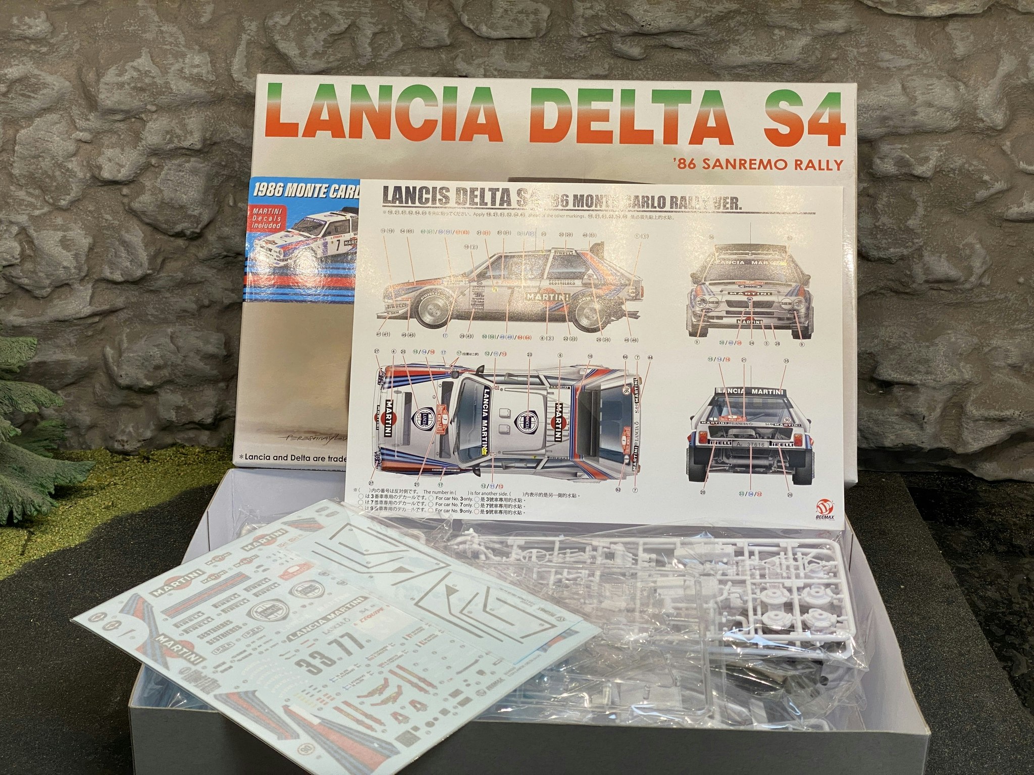 Skala 1/24 Lancia Delta S4 86', Nu med Monte Carlo Dekaler byggmodell fr Nunu