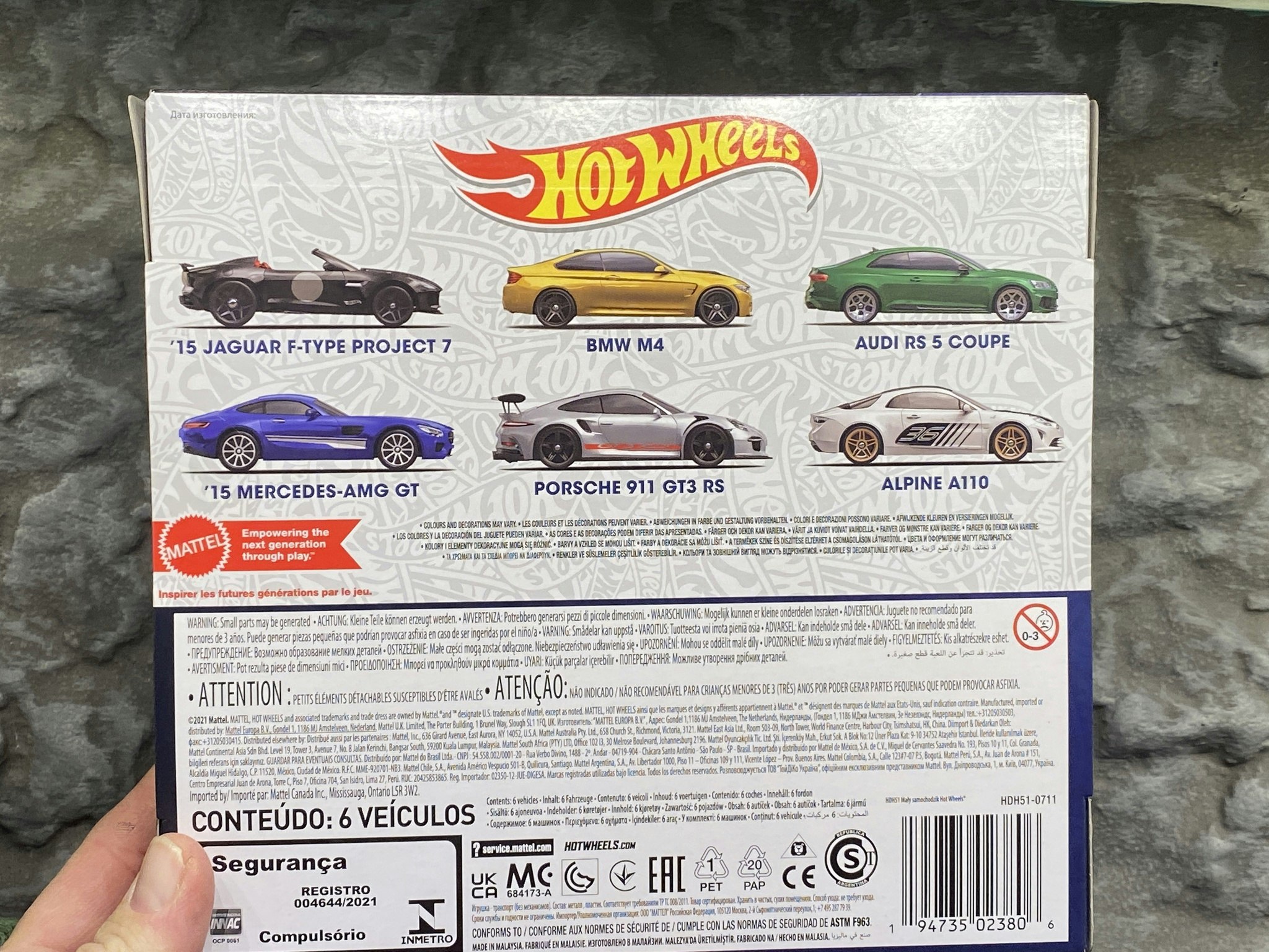 Skala 1/64 - 6-pack Europeiska bilar fr Hot Wheels